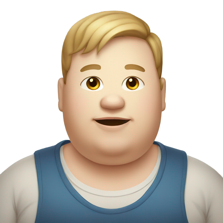 genmoji：肥胖的21三体综合征男性