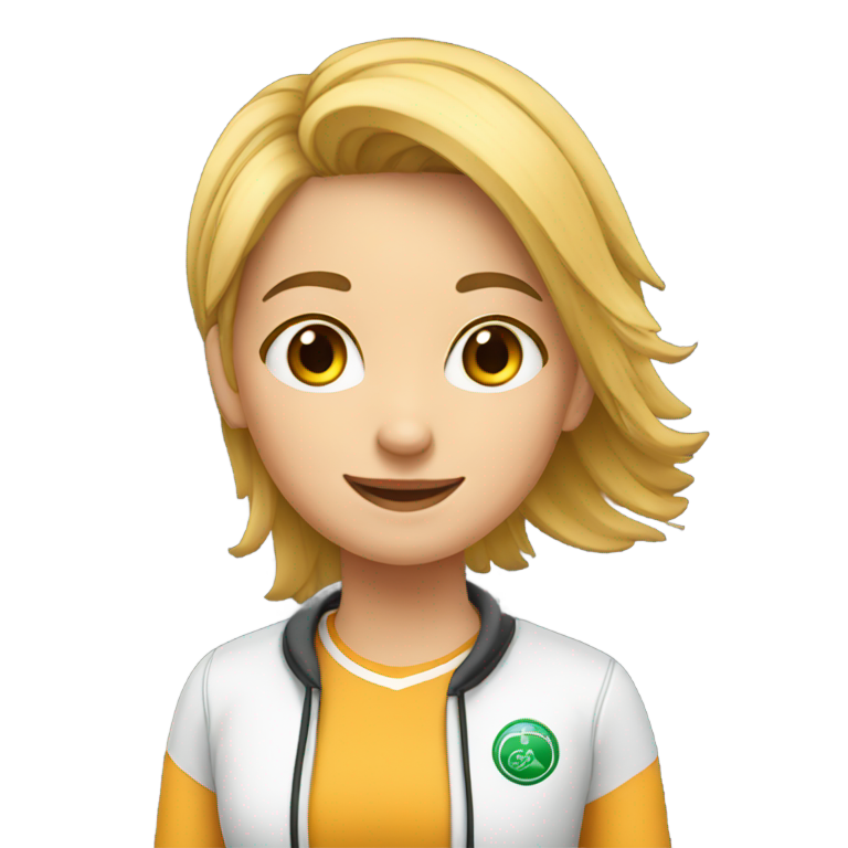 絵文字：スポーツと生物が大好きな女の子