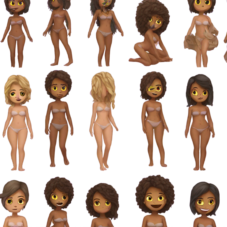 genmoji：女孩不穿衣服