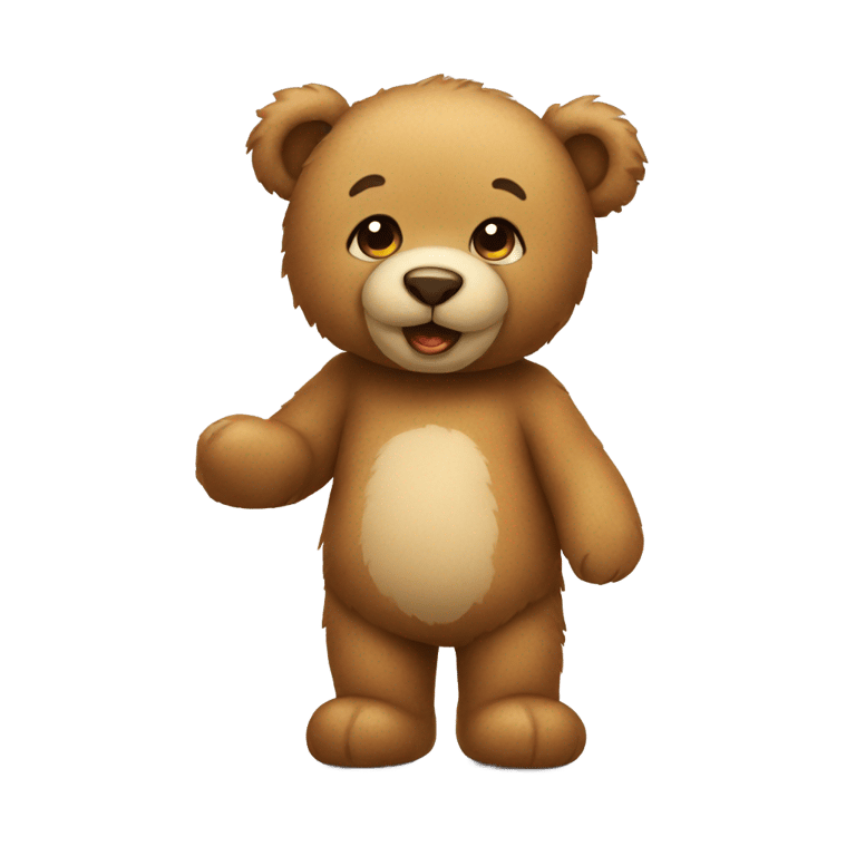 絵文字：An affectionate teddy bear