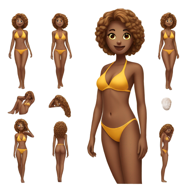 genmoji: woman in bikini
