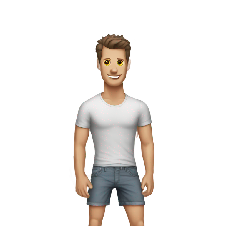 genmoji：丹尼尔·托什穿着短裤