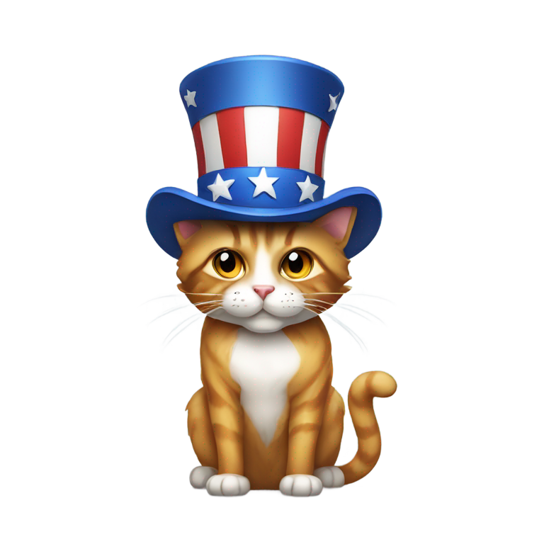 genmoji : Oncle Sam mais en chat