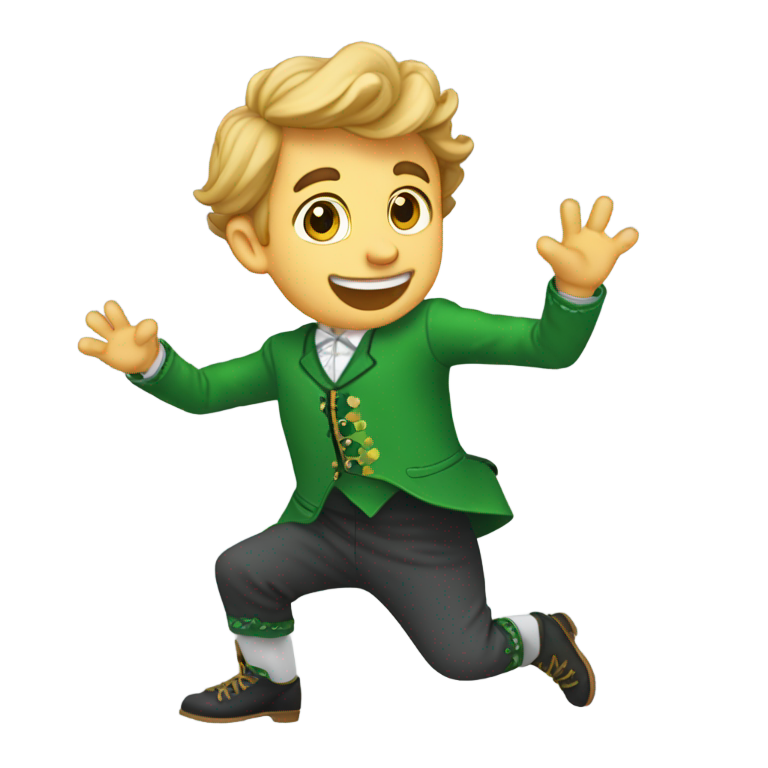 絵文字：コナー・ファーマンがアイルランドジグを踊る