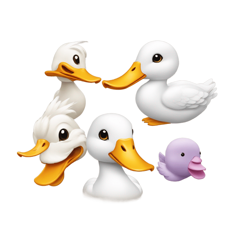 genmoji: Duck, dove, rabbit