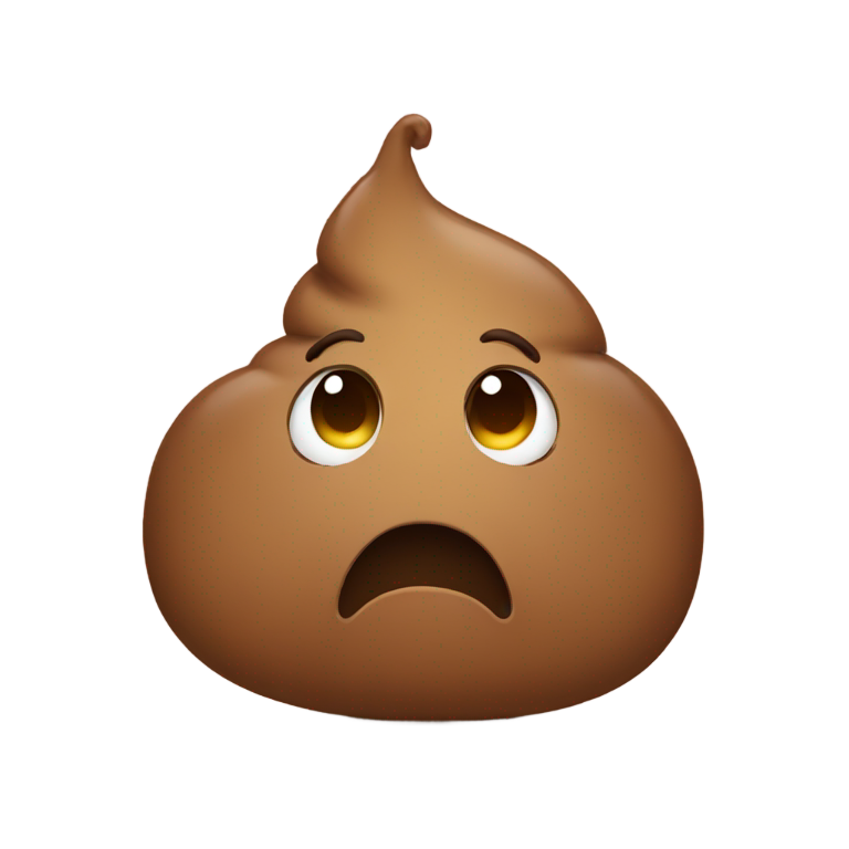 genmoji: Sad poop emoji