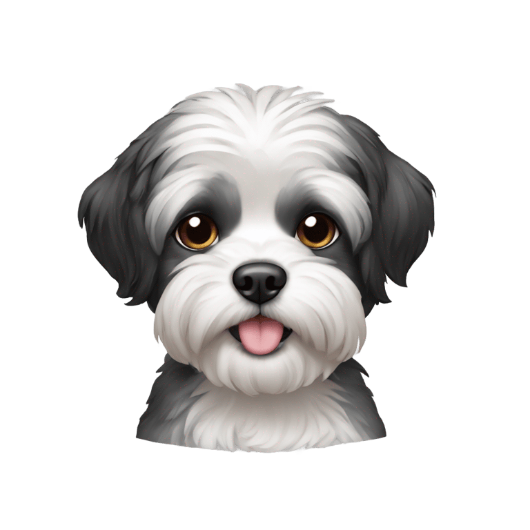 genmoji : crie um cachorro shitzu preto