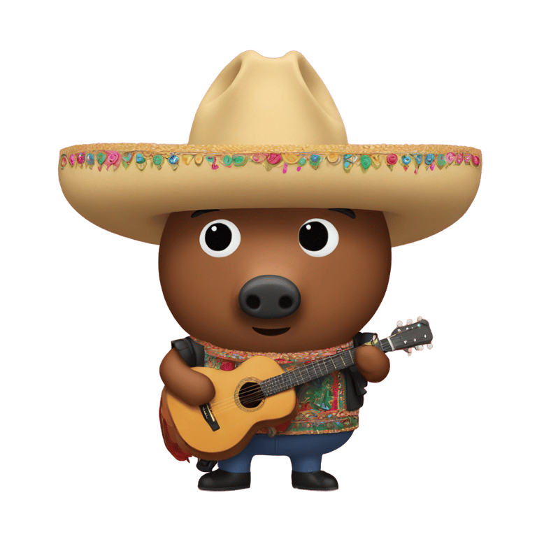 genmoji : Peppa Pig as a mexican drug lord