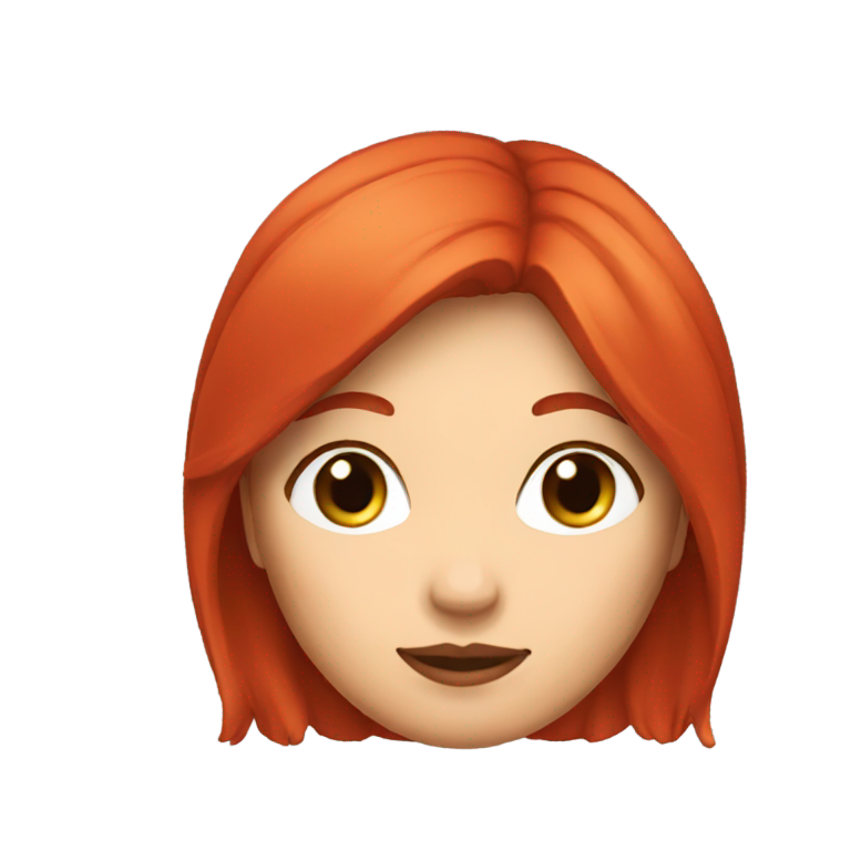genmoji : Femme aux cheveux roux et fesses rebondies