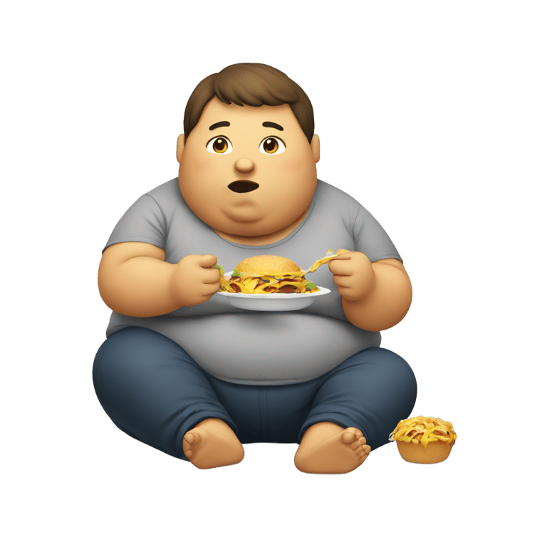 genmoji : Fat person eating