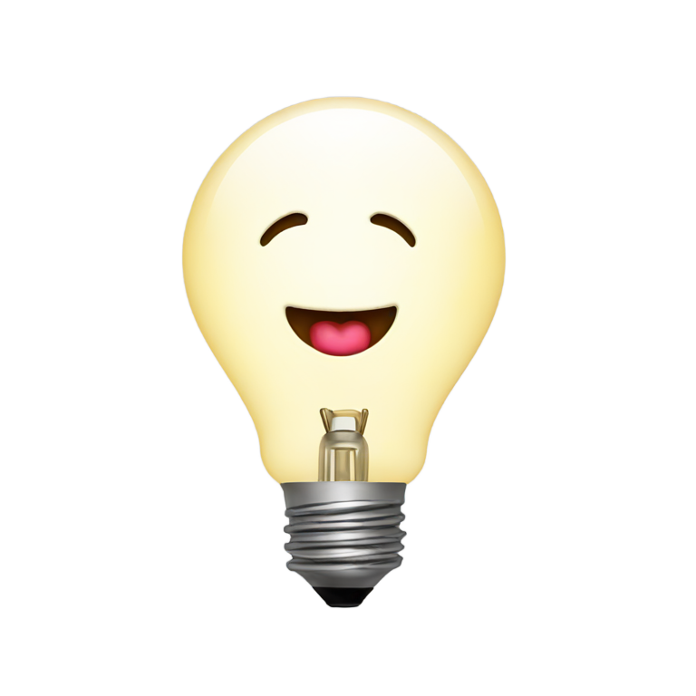 genmoji : Une ampoule avec des lèvres