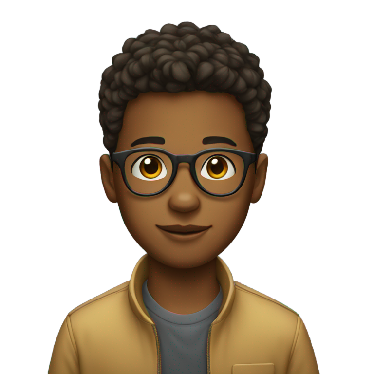 genmoji : Un enfant portant des lunettes nommé Jayden Nelson