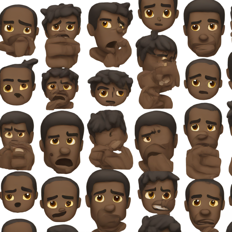 genmoji : Homme noir en colère