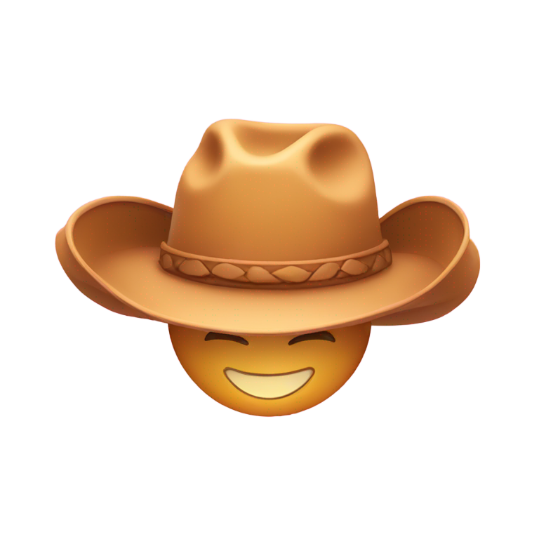 genmoji：戴牛仔帽的微笑脸在恋爱中 🤠🥰