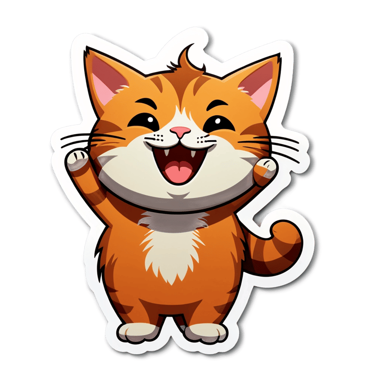絵文字：猫が幸せ