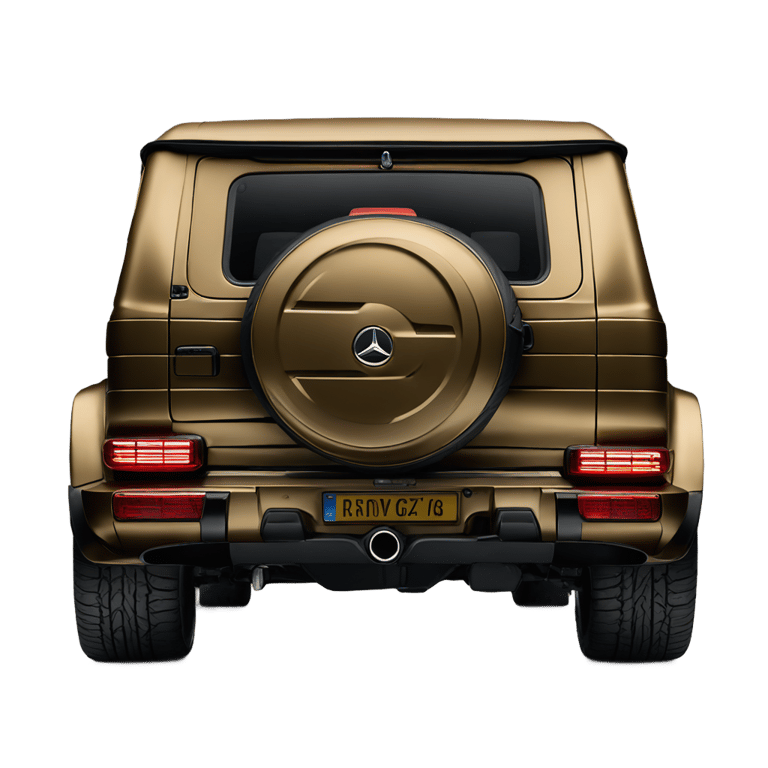 genmoji : Côté arrière, or foncé, Mercedes classe G AMG