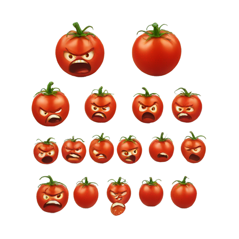 genmoji : Emoji - Tomate en colère
