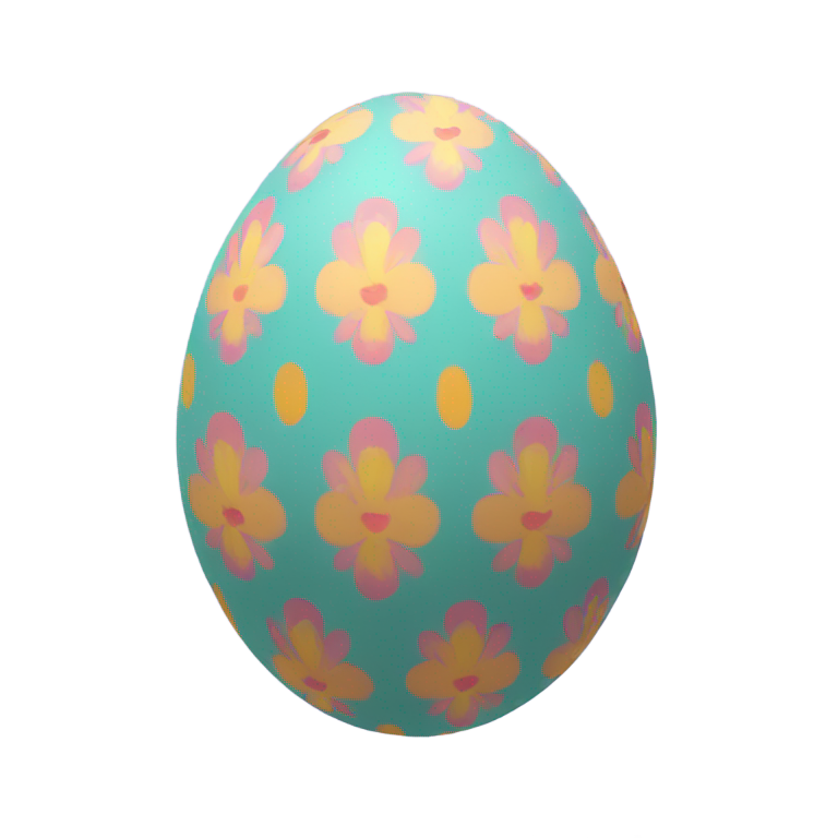 genmoji : Œuf de Pâques à motif de patel singulier