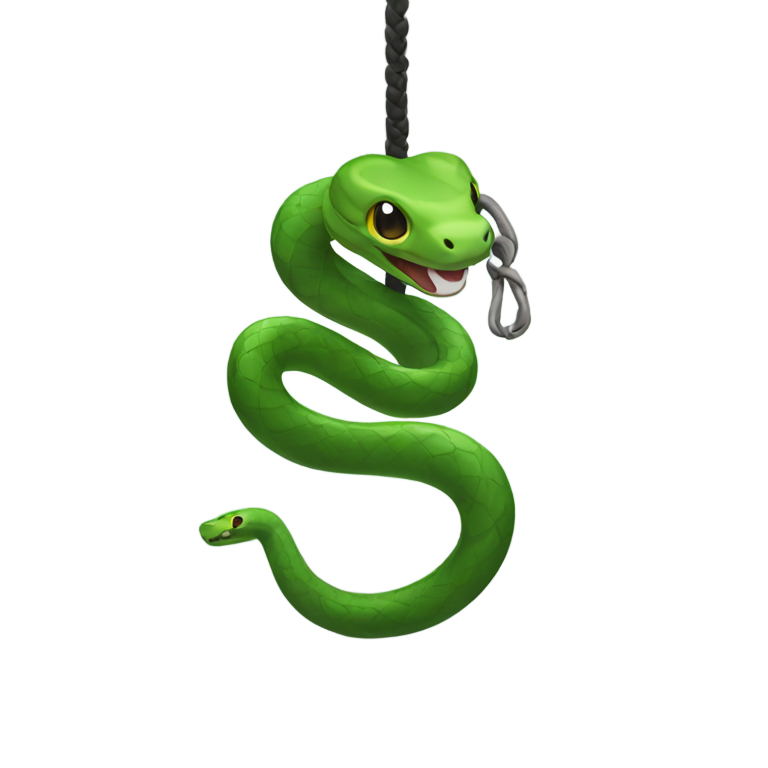 genmoji：脖子上套着绳索的蛇