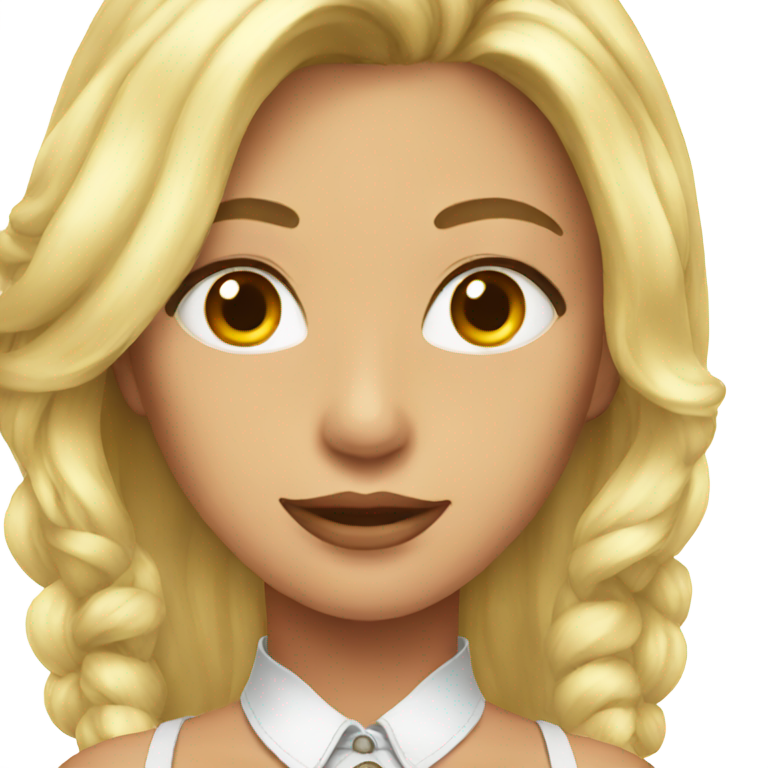 genmoji: Woman in lingerie wear collar