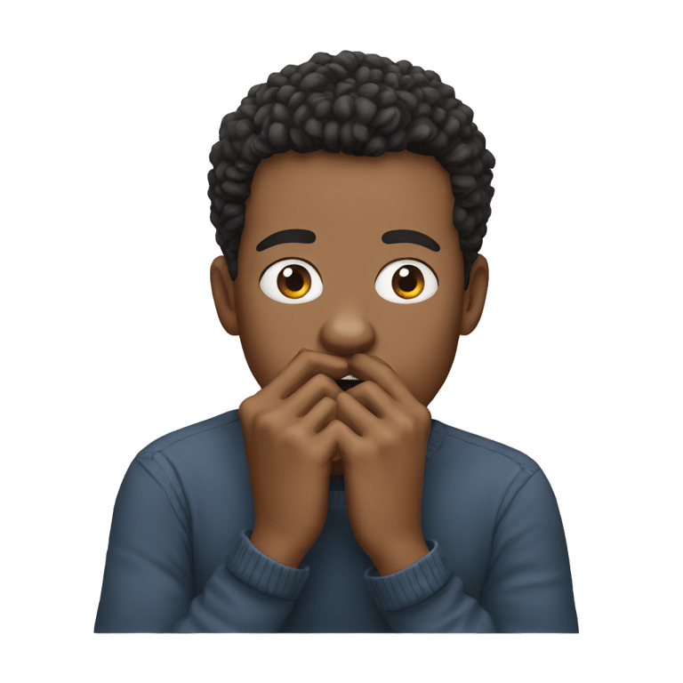 絵文字：person biting their nails