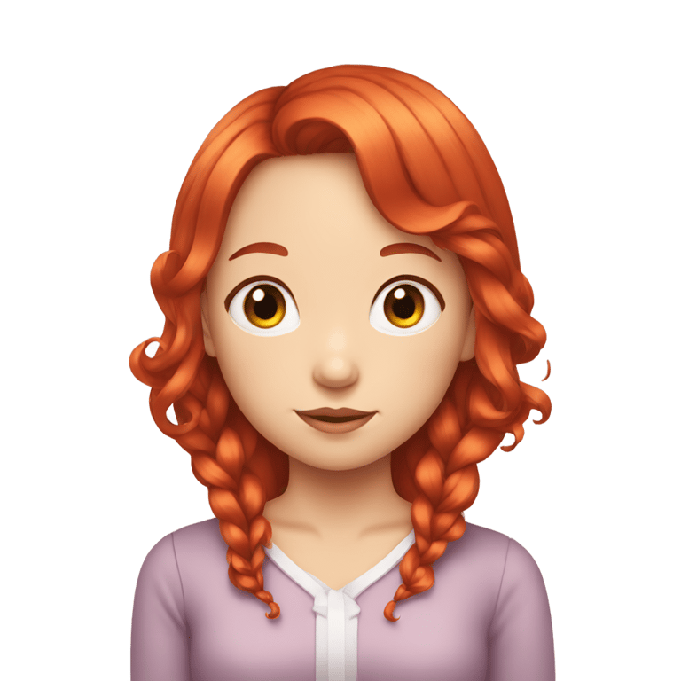 genmoji：红发女孩，公主剪发型