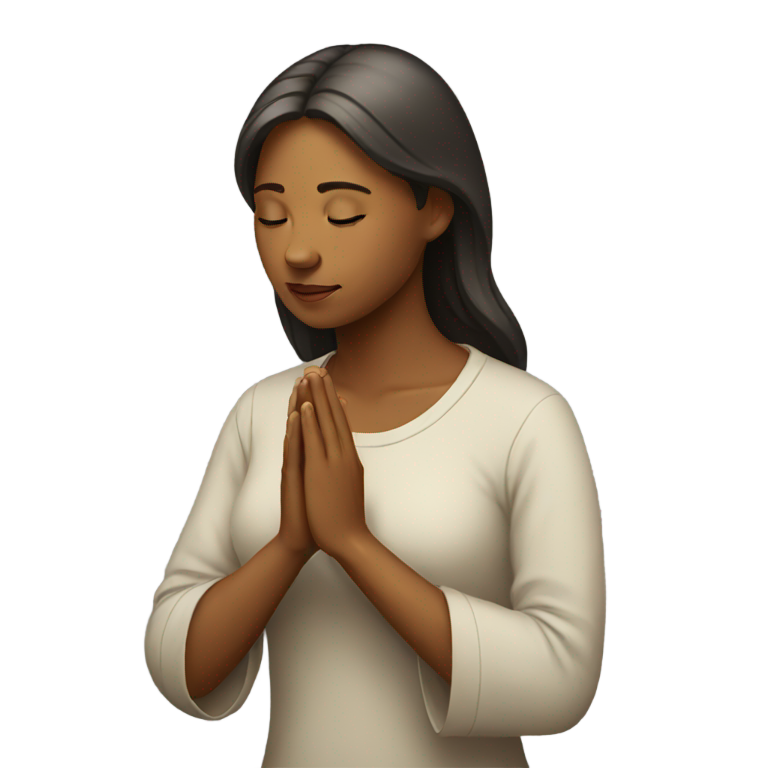 genmoji：祈祷的女人