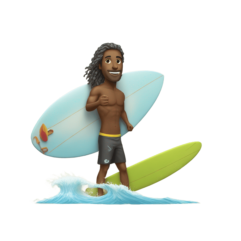 絵文字：Surfer with shakas