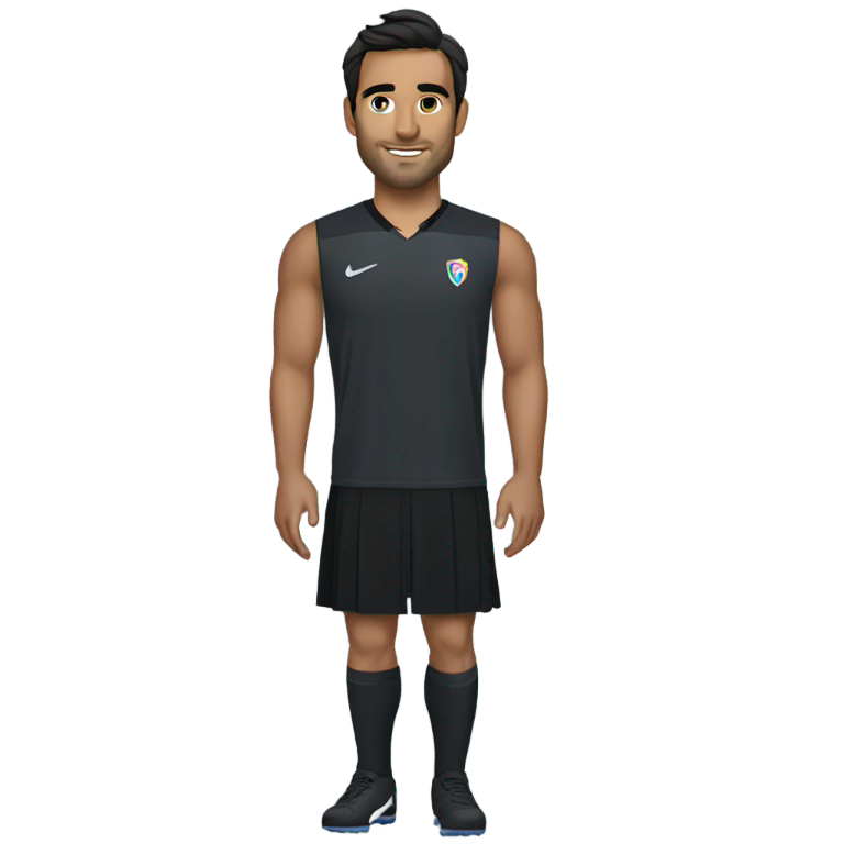 genmoji : Chris Wondolowski portant une jupe noire