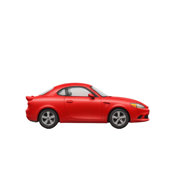 genmoji：the red pig car
