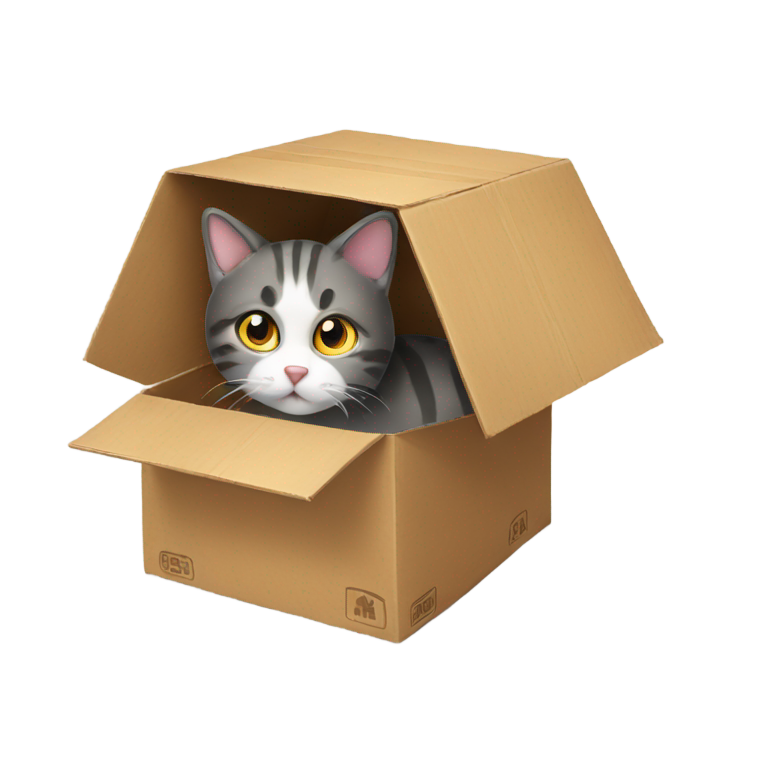 genmoji: Cat in box