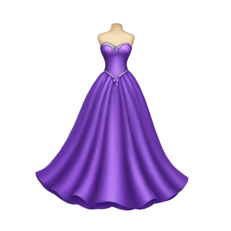 genmoji : Robe de princesse violette