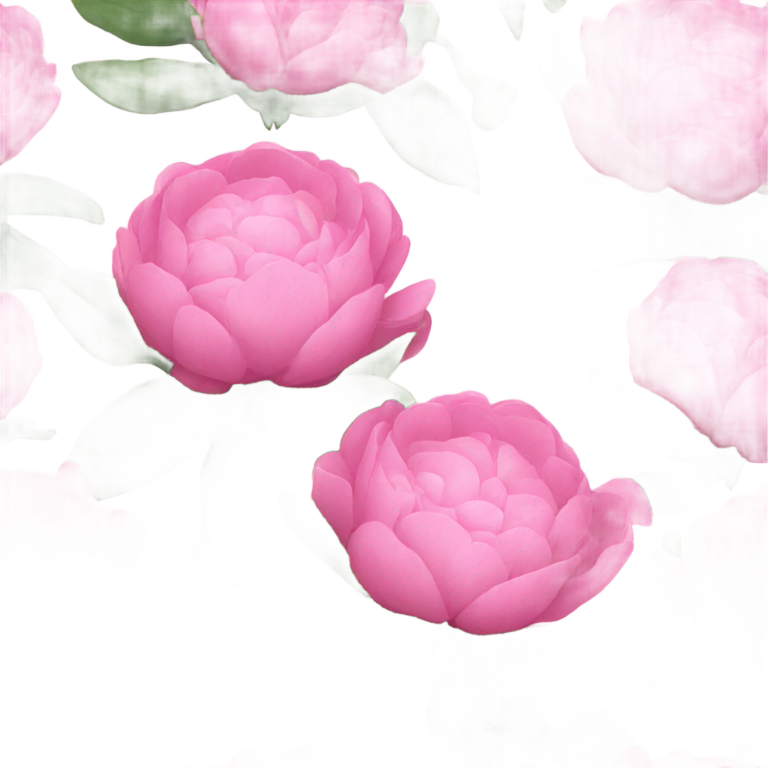 genmoji : Bouquet de pivoines roses avec un ruban