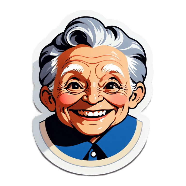 genmoji : Grand-mère souriante