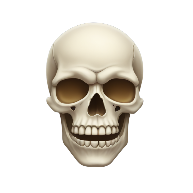 genmoji: Skull that didn't succeed at something