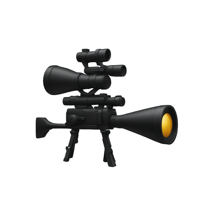 genmoji：A black canon shooting
