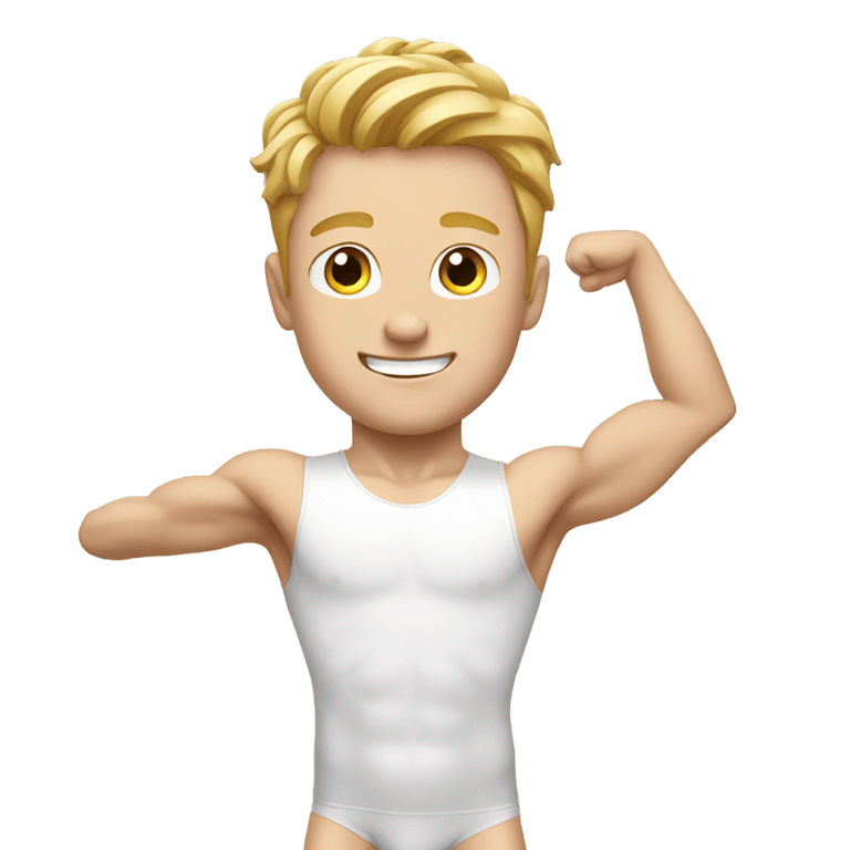 genmoji : Gymnastique de l'homme blanc