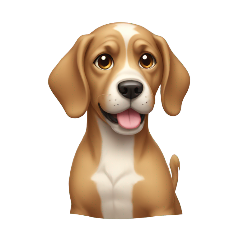 genmoji : Un chien qui ressemble à un pudding