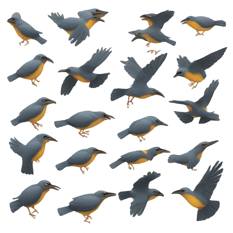 絵文字：鳥の渡り