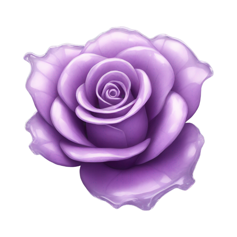 genmoji: Clear Rose made out of clear amethyst paint