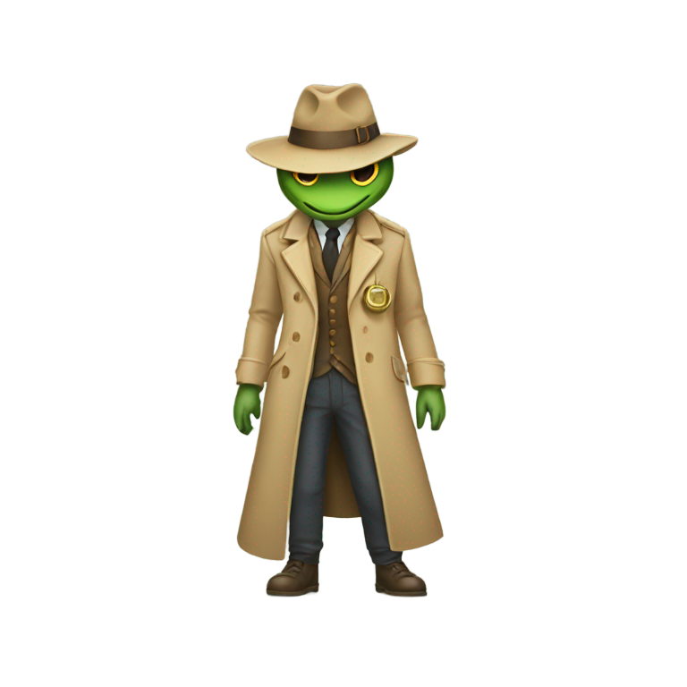 genmoji：侦探大衣的恐龙
