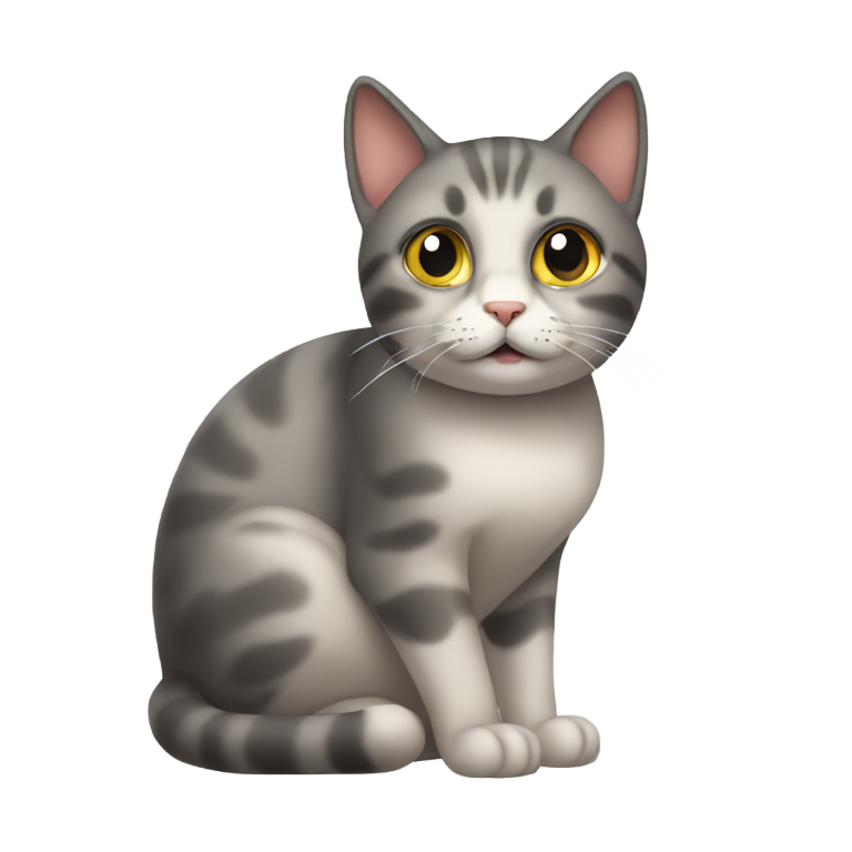 絵文字：心配そうな猫が「オッケー」と言っている