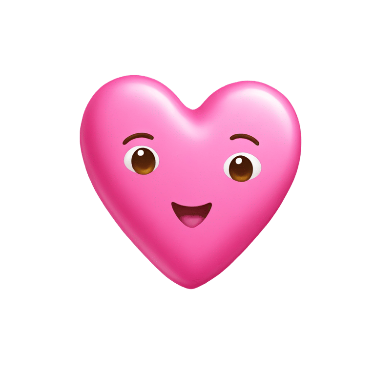 絵文字：A pink heart-shaped sugar candy