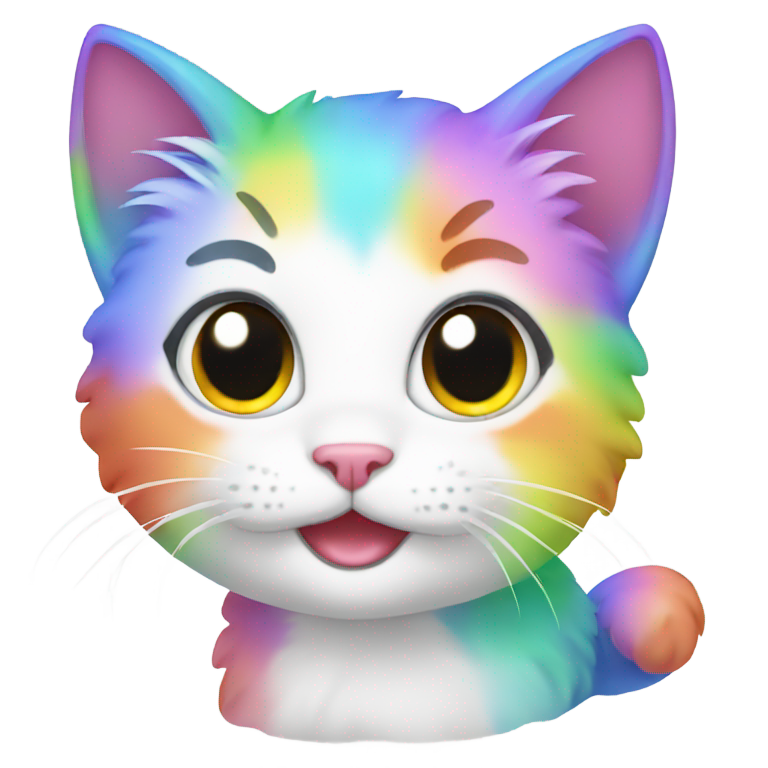 genmoji：彩虹小猫