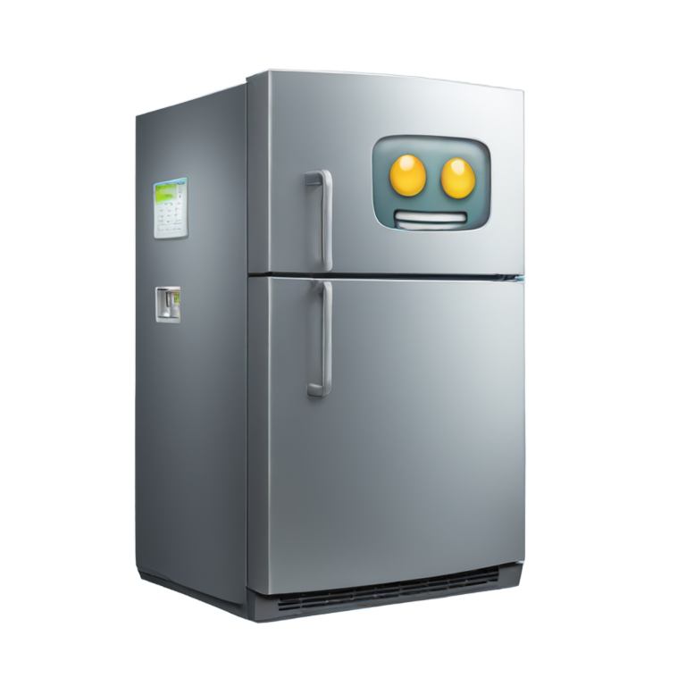 genmoji: robot refrigerator