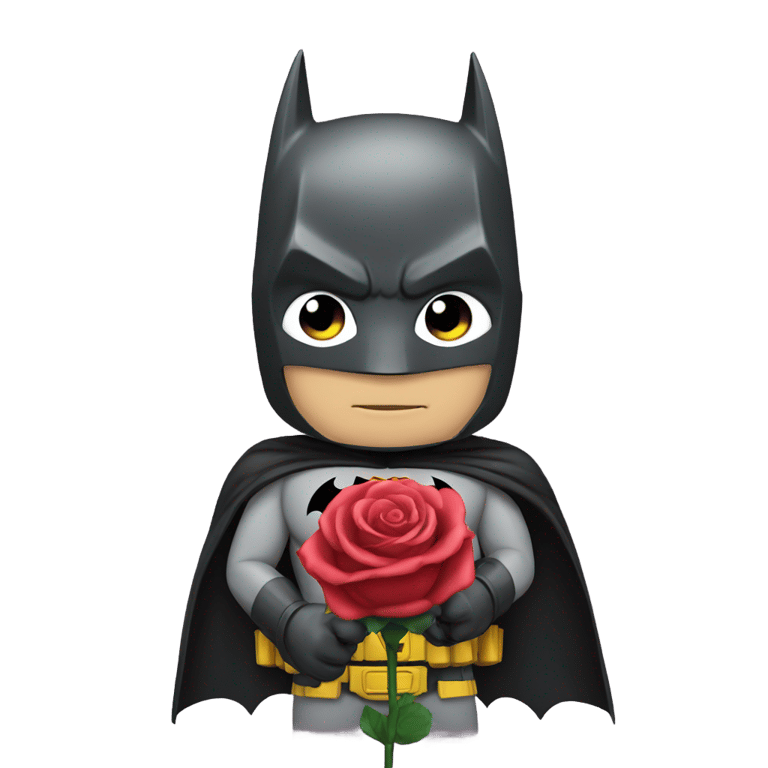 genmoji：Batman with a rose