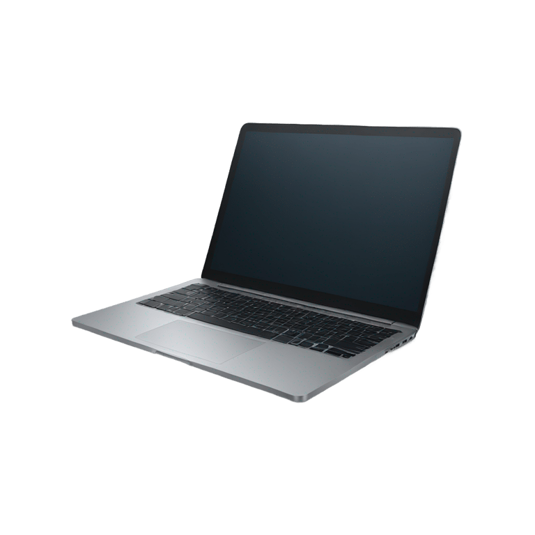 絵文字：mackbook with dark screen