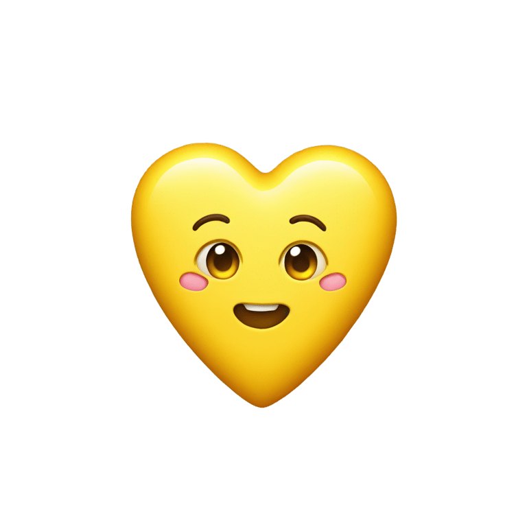絵文字：AN YELLOW HEART-SHAPED CANDY