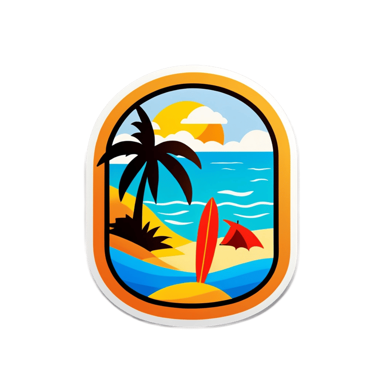 genmoji : Objet avec une esthétique de plage
