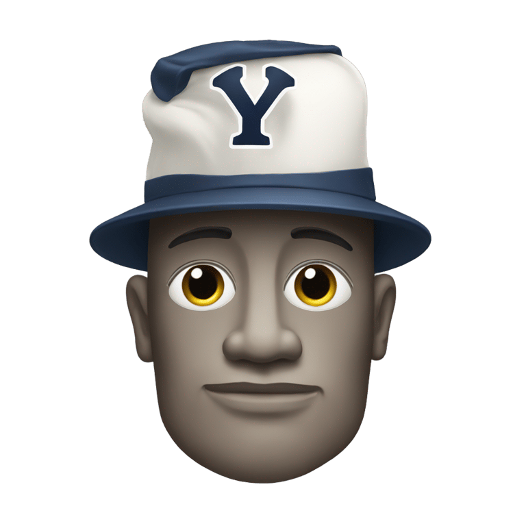 genmoji：东岛巨石头戴着洋基帽